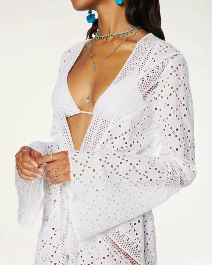 Women Simona Coverup Mini Dress White Ramy Brook Swimwear Women Simona Coverup Mini Dress White Ramy Brook Swimwear