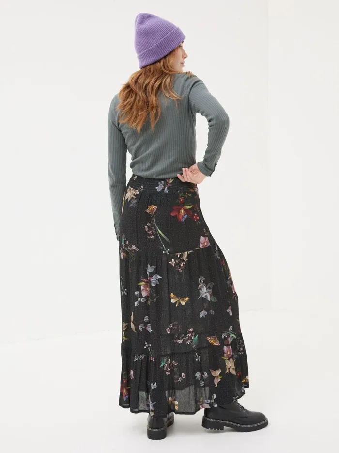 Women Skirts Fat Face Black Anika Moonlit Skirt Women Skirts Fat Face Black Anika Moonlit Skirt