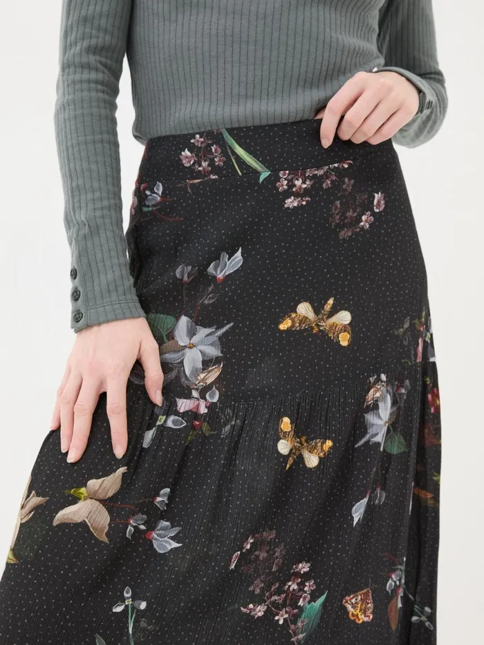 Women Skirts Fat Face Black Anika Moonlit Skirt Women Skirts Fat Face Black Anika Moonlit Skirt