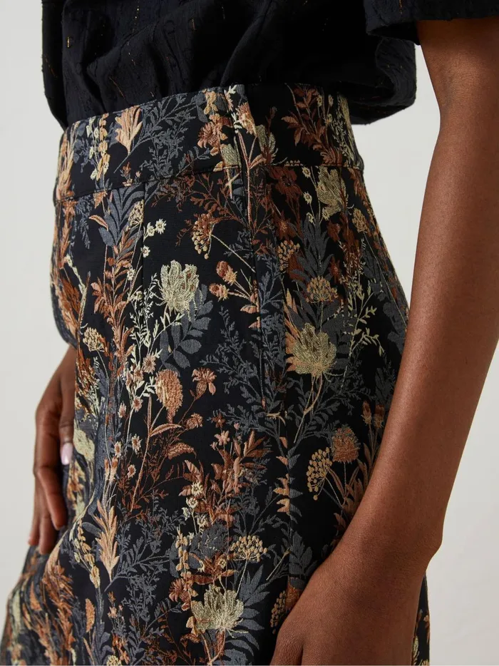 Women Skirts Fat Face Black Cally Jacquard Skirt