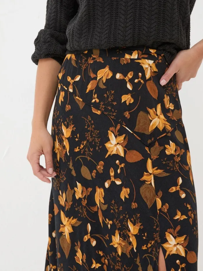 Women Skirts Fat Face Black Willa Floral Skirt Women Skirts Fat Face Black Willa Floral Skirt