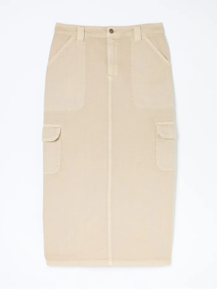 Women Skirts Fat Face Candace Natural Cargo Midi Skirt
