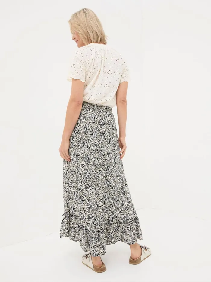 Women Skirts Fat Face Lissy Black Inlay Floral Maxi Skirt