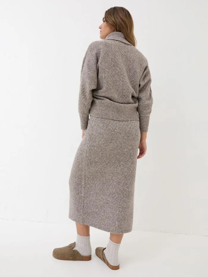 Women Skirts Fat Face Oatmeal Knitted Skirt Women Skirts Fat Face Oatmeal Knitted Skirt