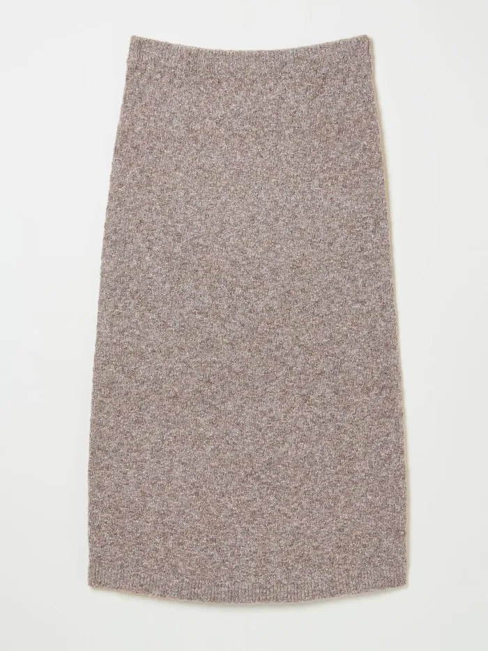 Women Skirts Fat Face Oatmeal Knitted Skirt Women Skirts Fat Face Oatmeal Knitted Skirt