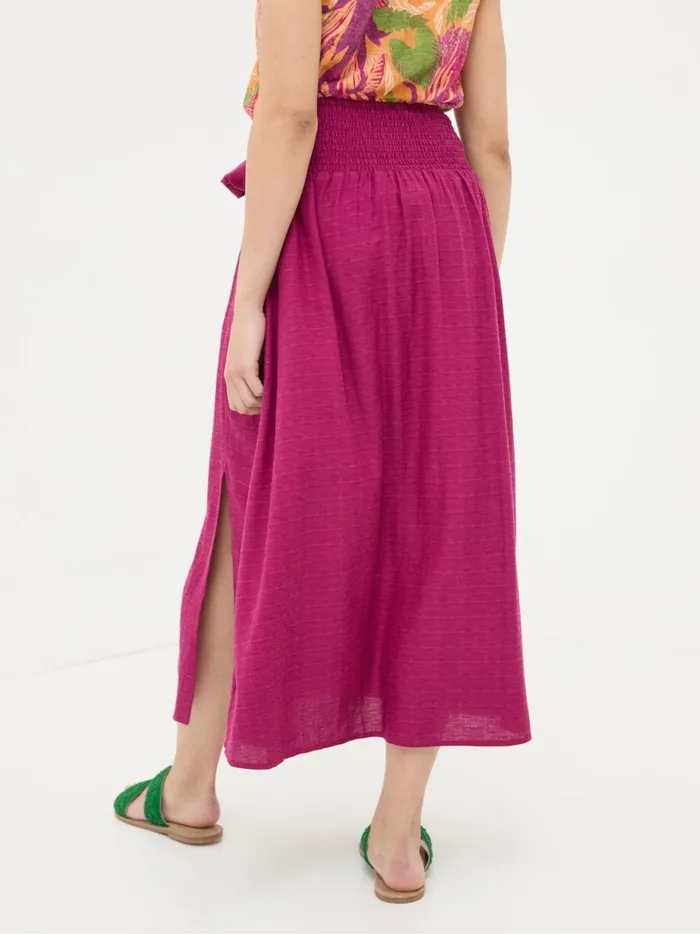 Women Skirts Fat Face Sascha Purple Midi Skirt With Linen