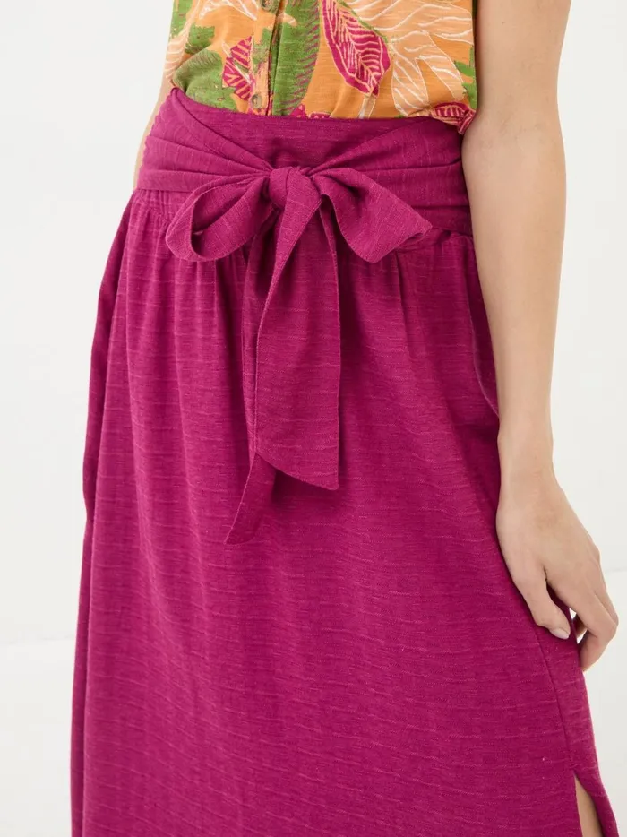 Women Skirts Fat Face Sascha Purple Midi Skirt With Linen