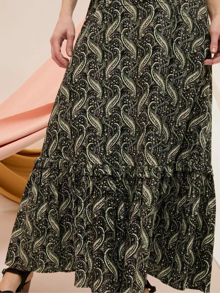Women Skirts Fat Face Vita Black Paisley Maxi Skirt