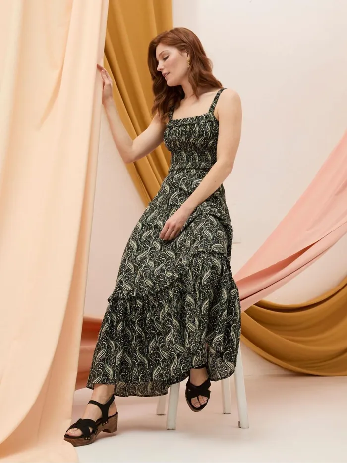 Women Skirts Fat Face Vita Black Paisley Maxi Skirt