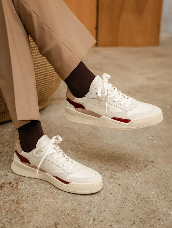 Women Sneakers Bobbies Beverly Off White 8211 Taupe 8211 Nebbiolo
