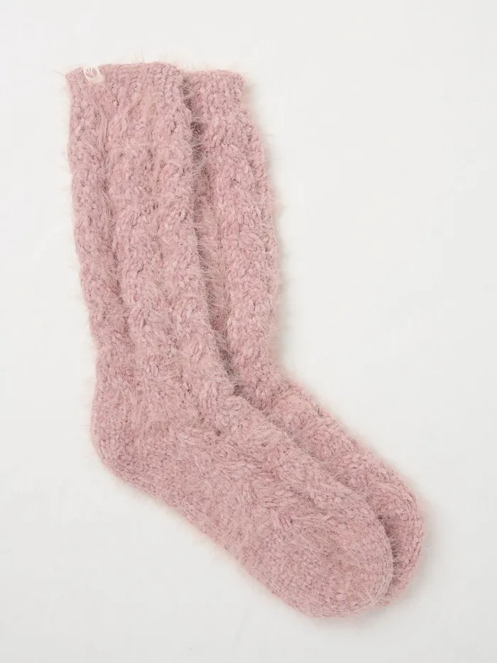 Women Socks and Tights Fat Face Pink Cable Lounge Socks