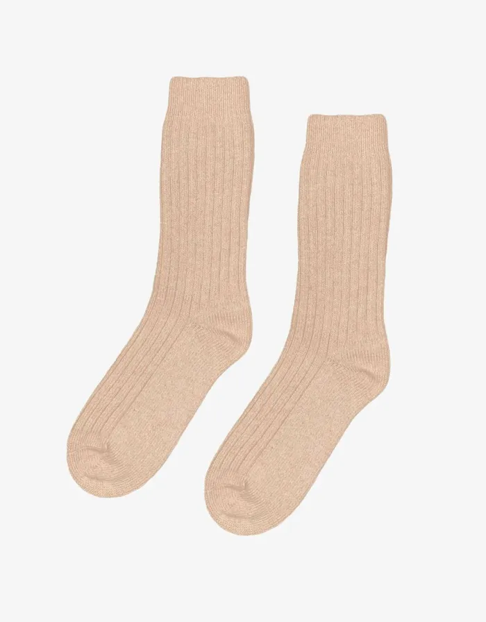 Women Socks Colorful Standard Merino Wool Blend Sock Honey Beige