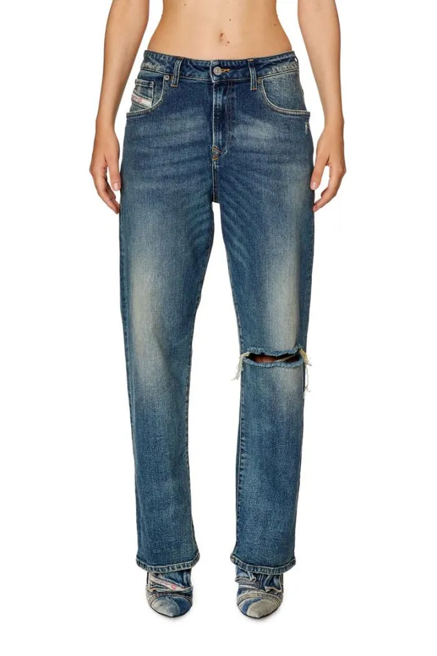 Women Straight Jeans 1999 DReggy 007m5 Medium Blue Diesel Straight Women Straight Jeans 1999 DReggy 007m5 Medium Blue Diesel Straight