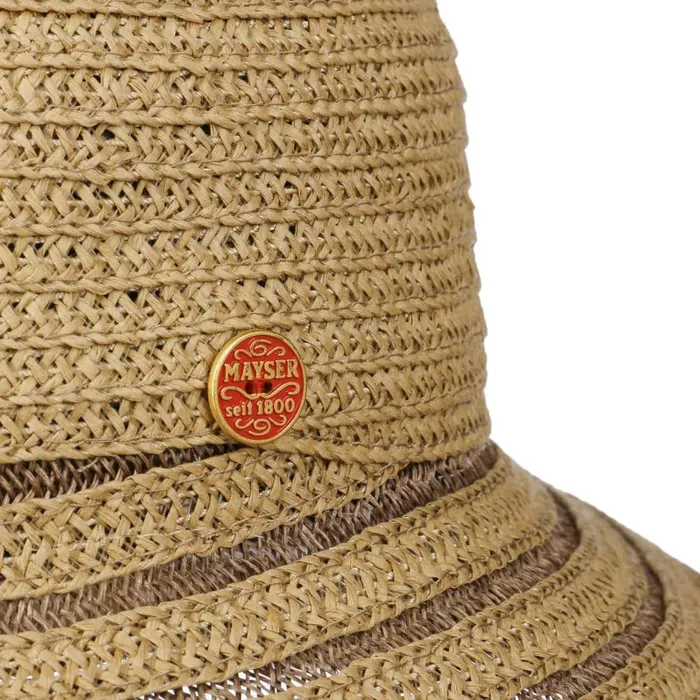 Women Straw Hats Mayser Audrey Big Brim Sun Hat Natural Brown