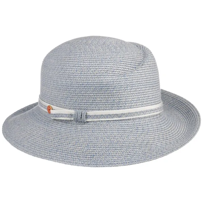 Women Straw Hats Mayser Jana Linen Hat With Hemp Blue