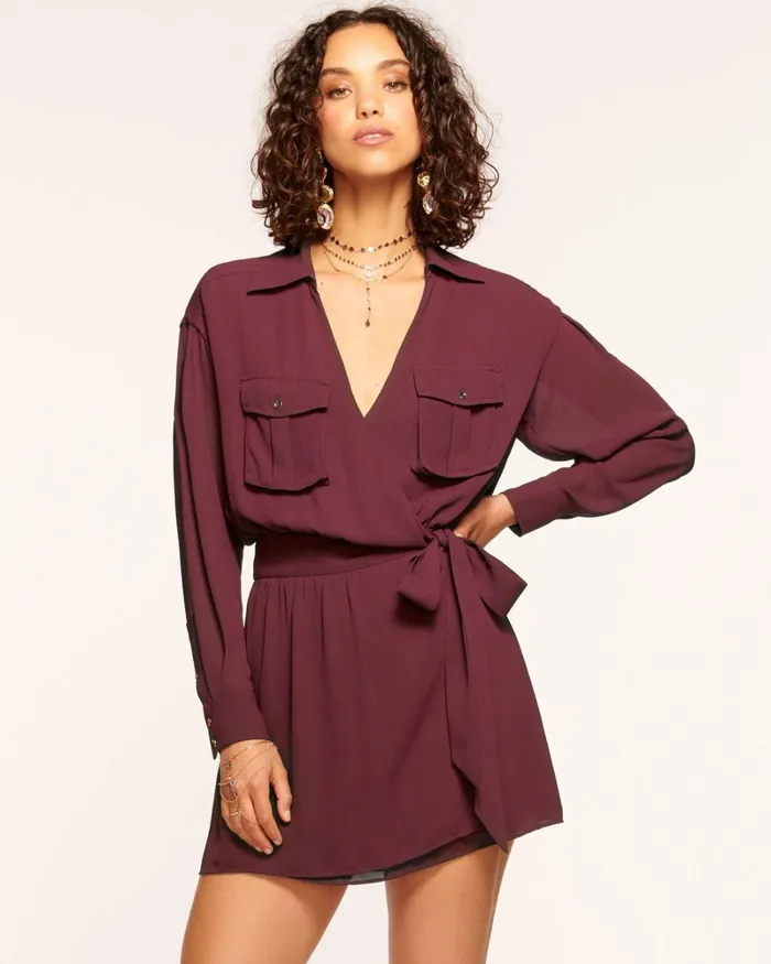 Women Summer Mini Wrap Dress Black Ramy Brook Dresses Women Summer Mini Wrap Dress Black Ramy Brook Dresses