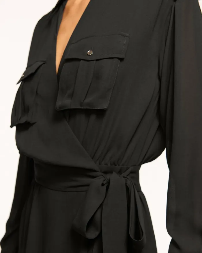 Women Summer Mini Wrap Dress Black Ramy Brook Dresses Women Summer Mini Wrap Dress Black Ramy Brook Dresses