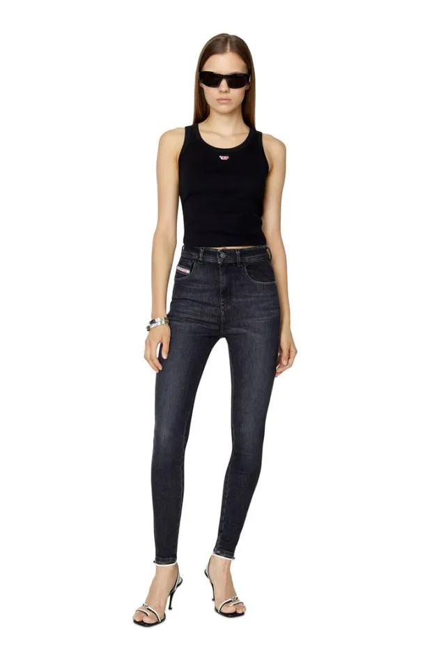 Women Super Skinny Jeans 1984 SlandyHigh 09d96 Blackdark Grey Diesel Super Skinny