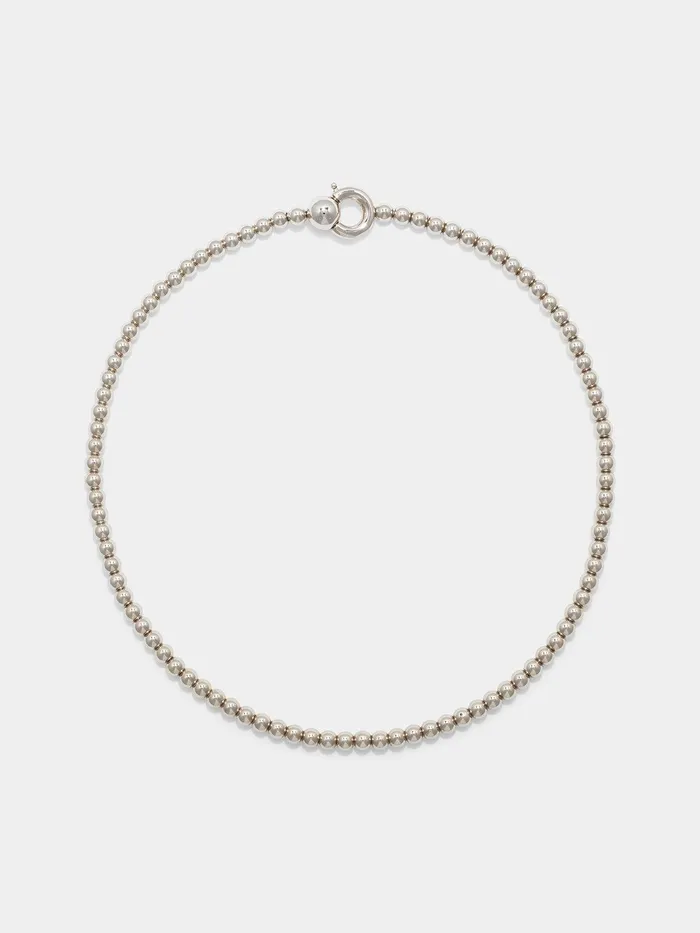 Women Syd Ball Chain PalladiumPlated Necklace Aeyde Necklaces