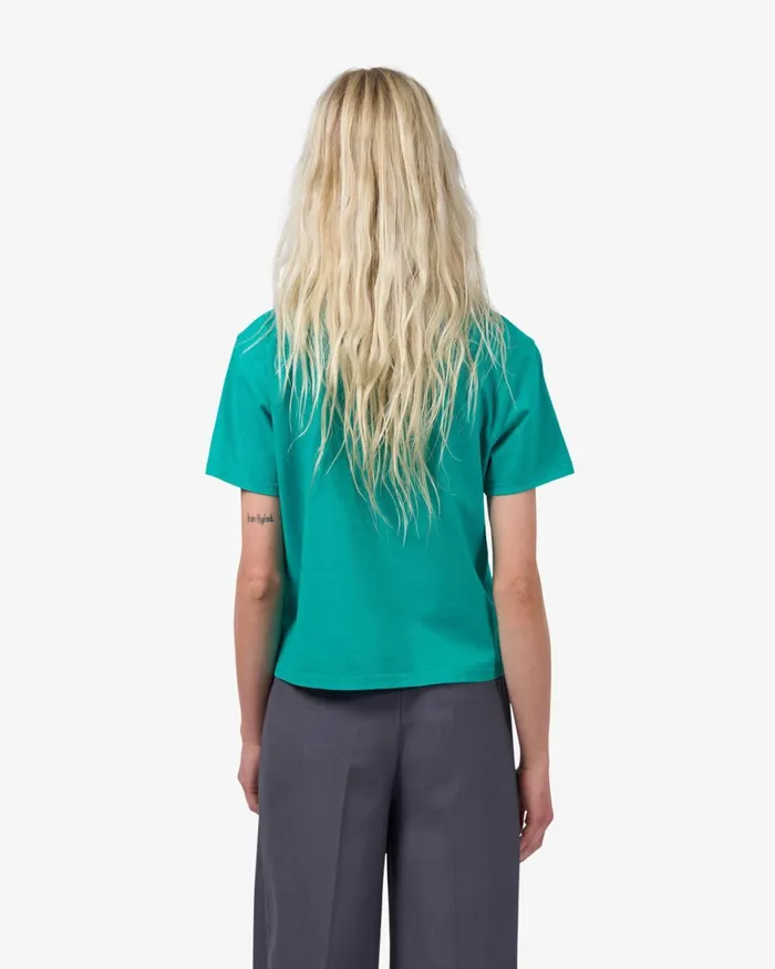 Women TShirts Colorful Standard Organic Boxy Crop Tee Marine Blue