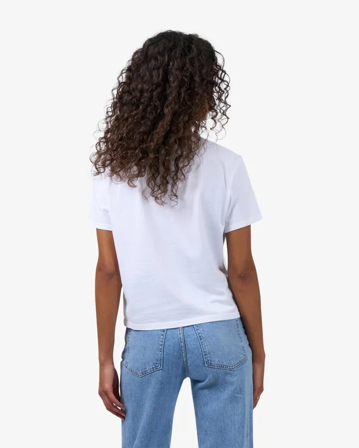Women TShirts Colorful Standard Organic Boxy Crop Tee Polar Blue