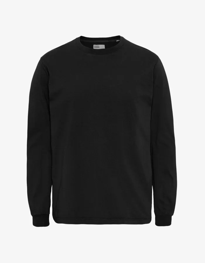 Women TShirts Colorful Standard Oversized Organic LS TShirt Deep Black