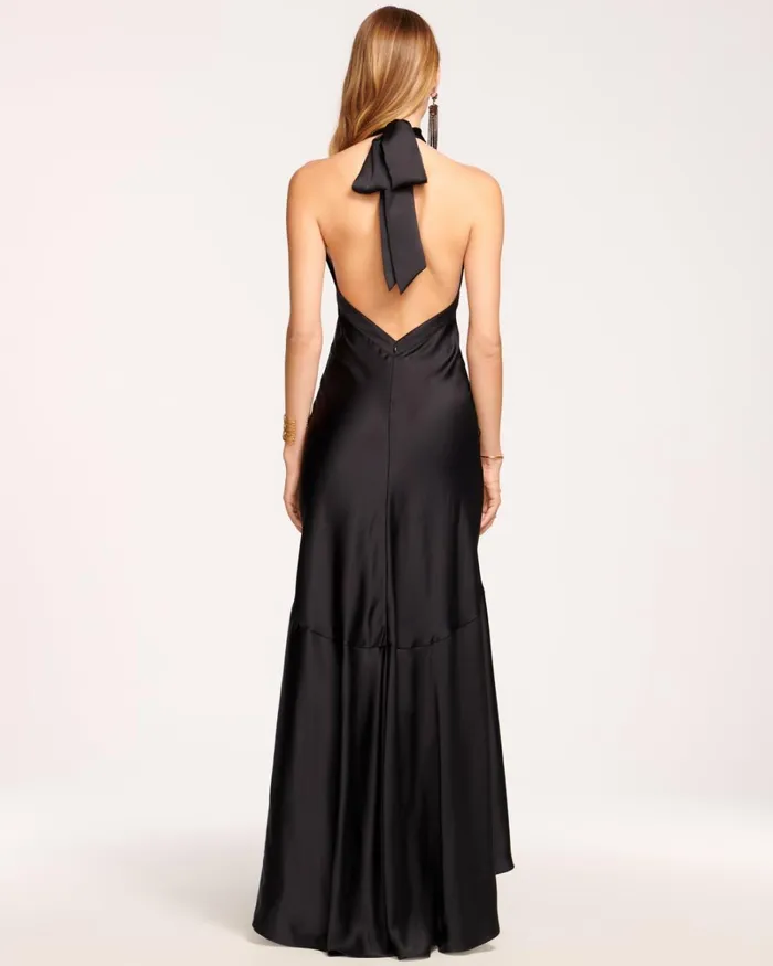 Women Tera Ruffled Maxi Dress Black Ramy Brook Dresses Women Tera Ruffled Maxi Dress Black Ramy Brook Dresses