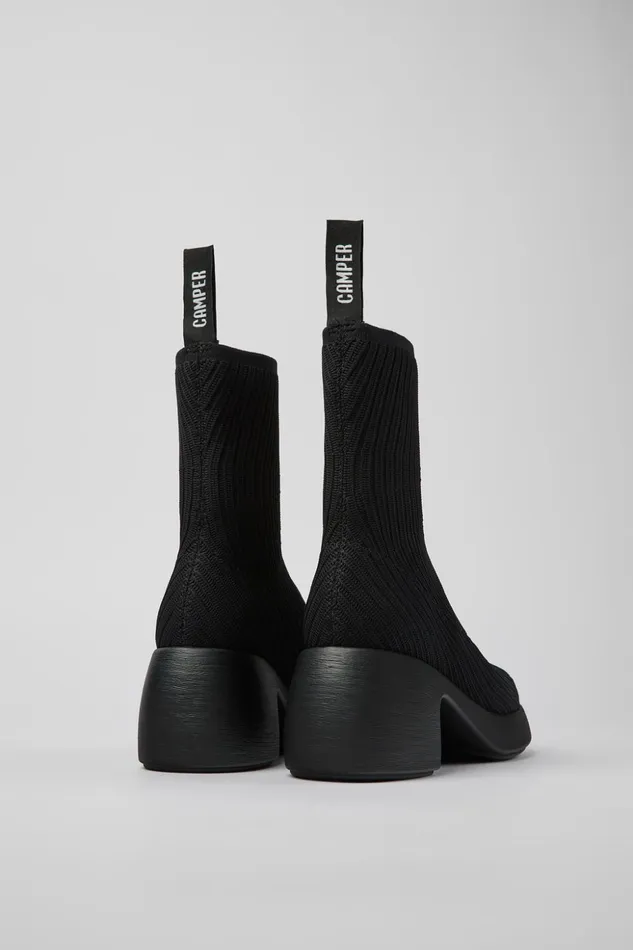 Women Thelma Black Textile Bootie Camper Ankle Boots Women Thelma Black Textile Bootie Camper Ankle Boots