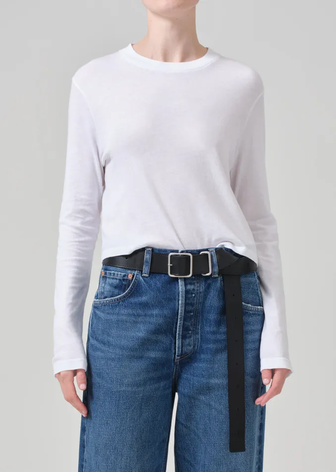 Women Tops Citizens Of Humanity Sabine Cropped Long Sleeve In White