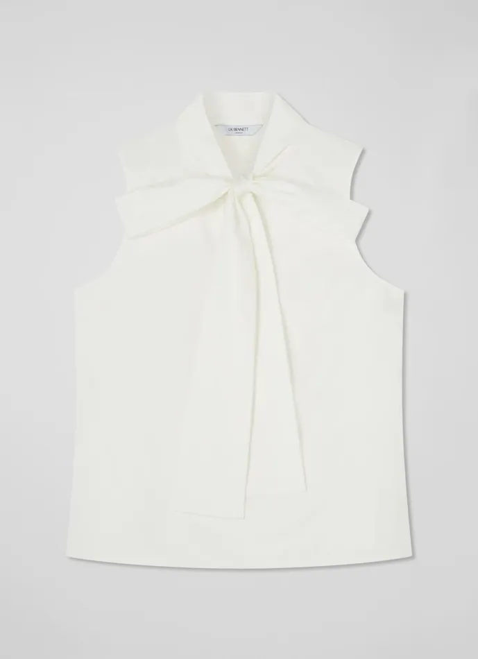 Women Tops LKBennett Florian White Cotton Blouse White Women Tops LKBennett Florian White Cotton Blouse White