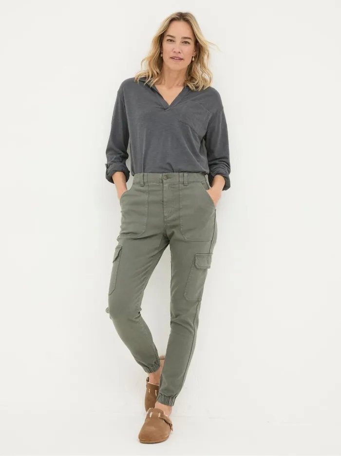 Women Trousers and Leggings Fat Face Hythe Grey Cargo Trousers