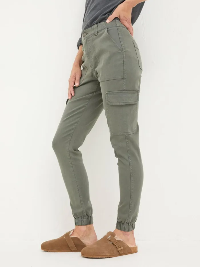 Women Trousers and Leggings Fat Face Hythe Grey Cargo Trousers