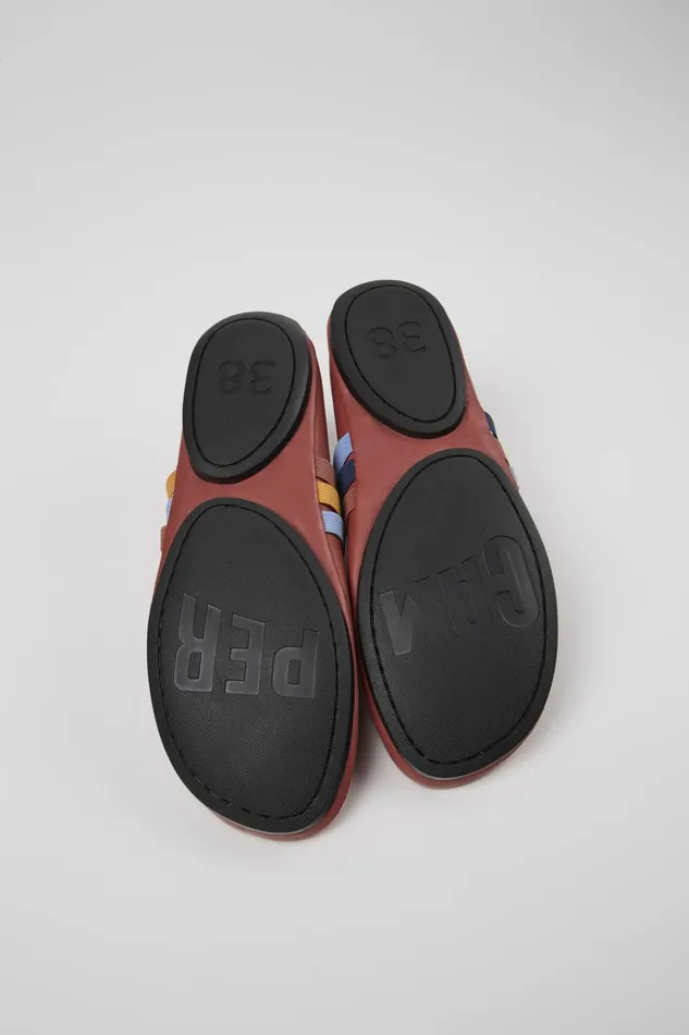 Women Twins Red Leather Ballerina Camper Ballerinas Women Twins Red Leather Ballerina Camper Ballerinas