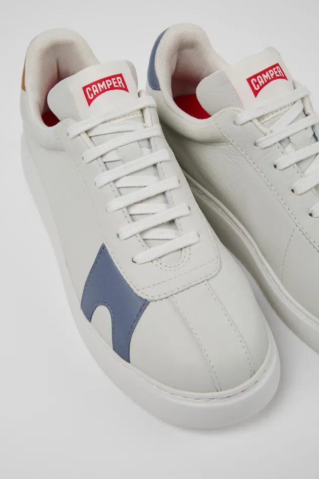 Women Twins White Leather Sneaker Camper Sneakers