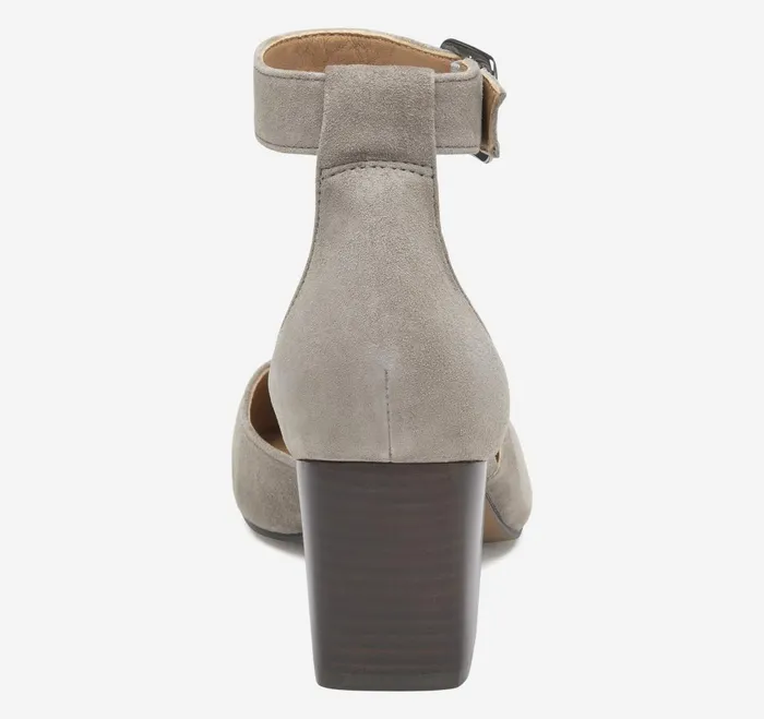 Women Vicki Ankle Strap Taupe Kid Suede JohnstonandMurphy Heels and Platform Wedges Women Vicki Ankle Strap Taupe Kid Suede JohnstonandMurphy Heels and Platform Wedges