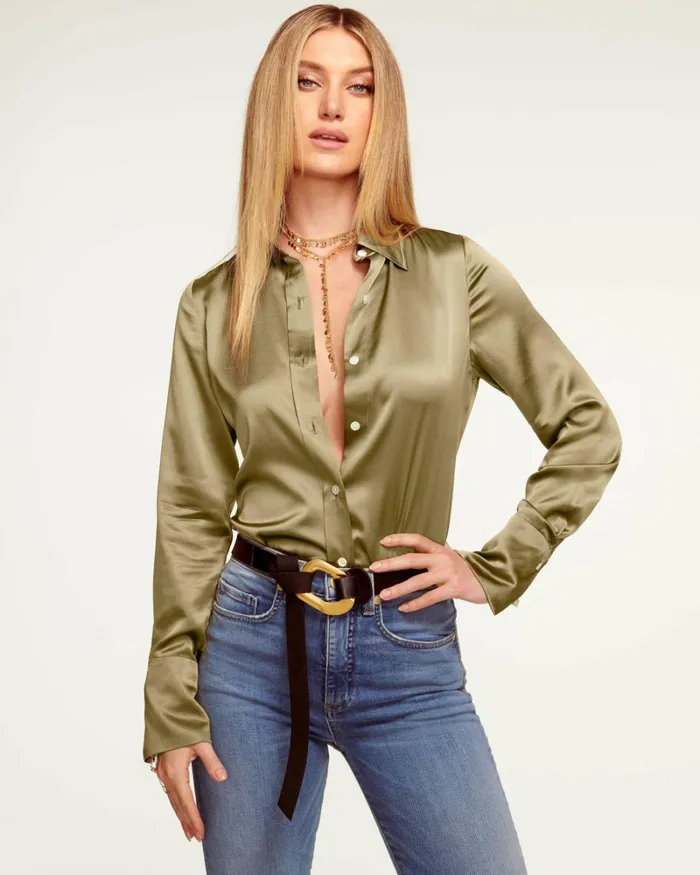 Women Victoria Button Down Blouse Navy Ramy Brook Tops Women Victoria Button Down Blouse Navy Ramy Brook Tops