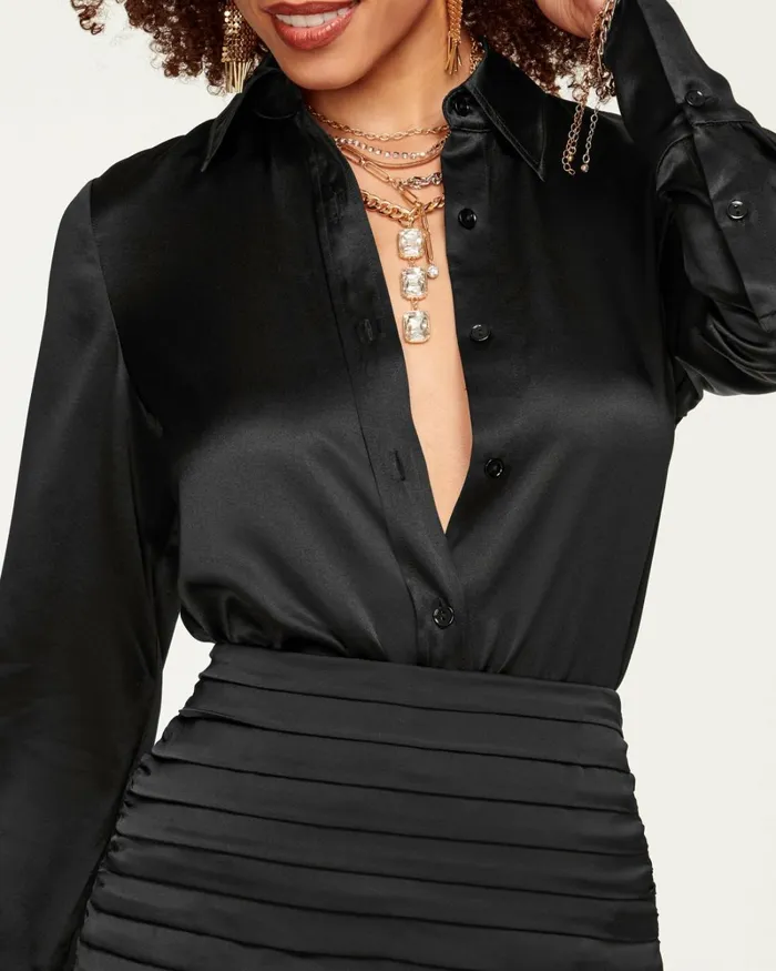 Women Victoria Button Down Blouse Navy Ramy Brook Tops Women Victoria Button Down Blouse Navy Ramy Brook Tops