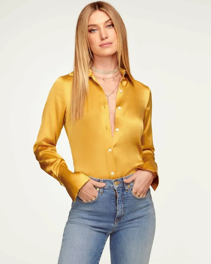 Women Victoria Button Down Blouse Navy Ramy Brook Tops Women Victoria Button Down Blouse Navy Ramy Brook Tops
