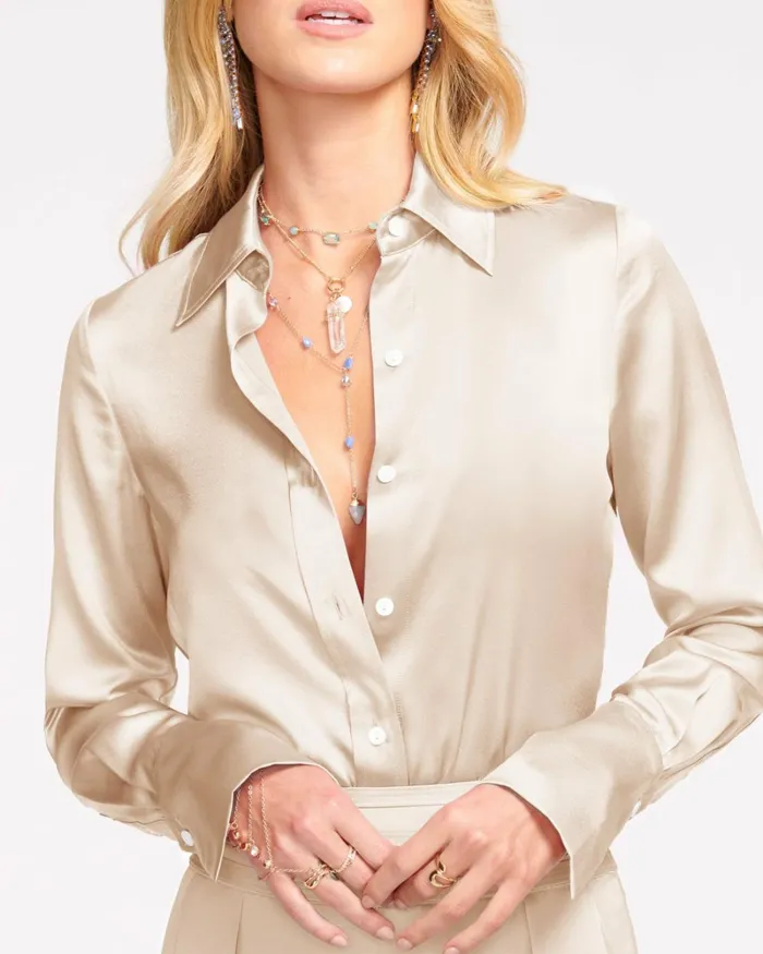 Women Victoria Button Down Blouse Navy Ramy Brook Tops Women Victoria Button Down Blouse Navy Ramy Brook Tops