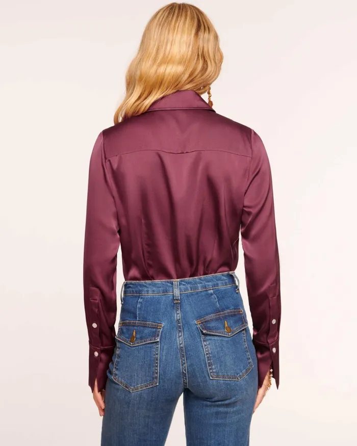 Women Victoria Button Down Blouse Navy Ramy Brook Tops Women Victoria Button Down Blouse Navy Ramy Brook Tops