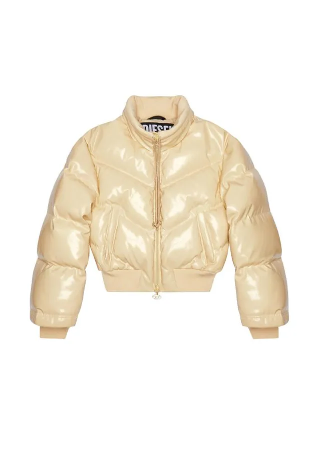 Women WCrema Beige Diesel Outerwear And Jackets