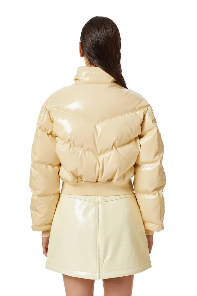 Women WCrema Beige Diesel Outerwear And Jackets