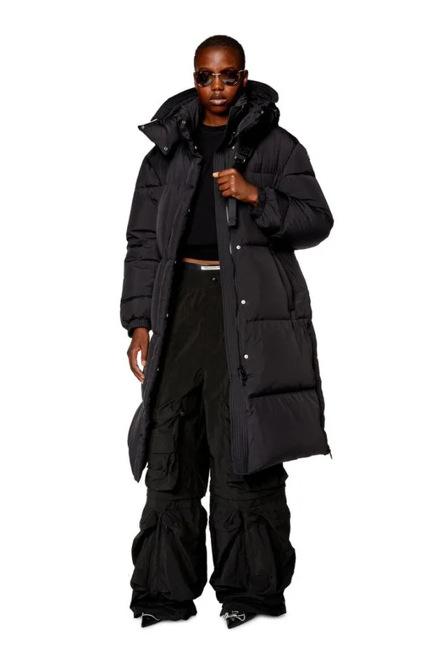 Women WPeyt Black Diesel Outerwear And Jackets