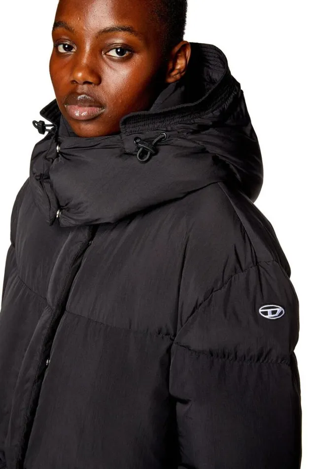Women WPeyt Black Diesel Outerwear And Jackets