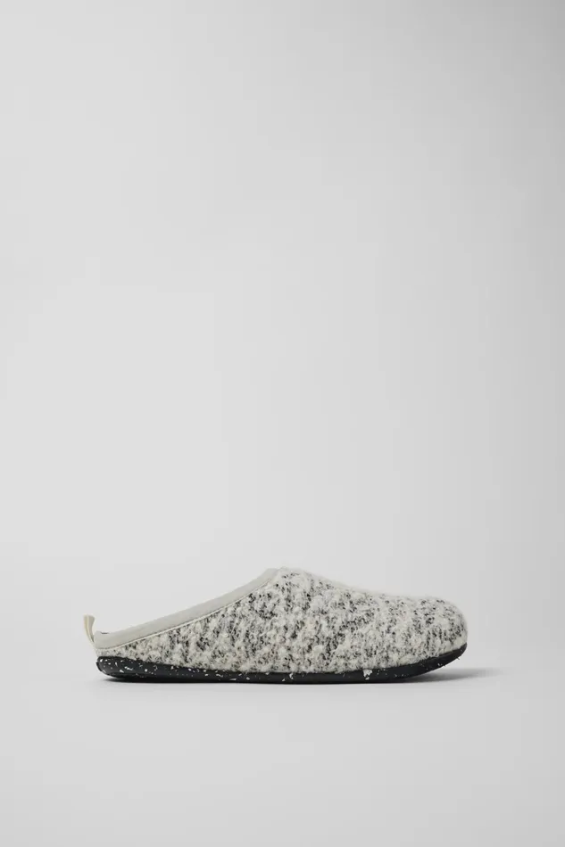 Women Wabi White And Black Slippers Camper Non Leather Shoes Women Wabi White And Black Slippers Camper Non Leather Shoes