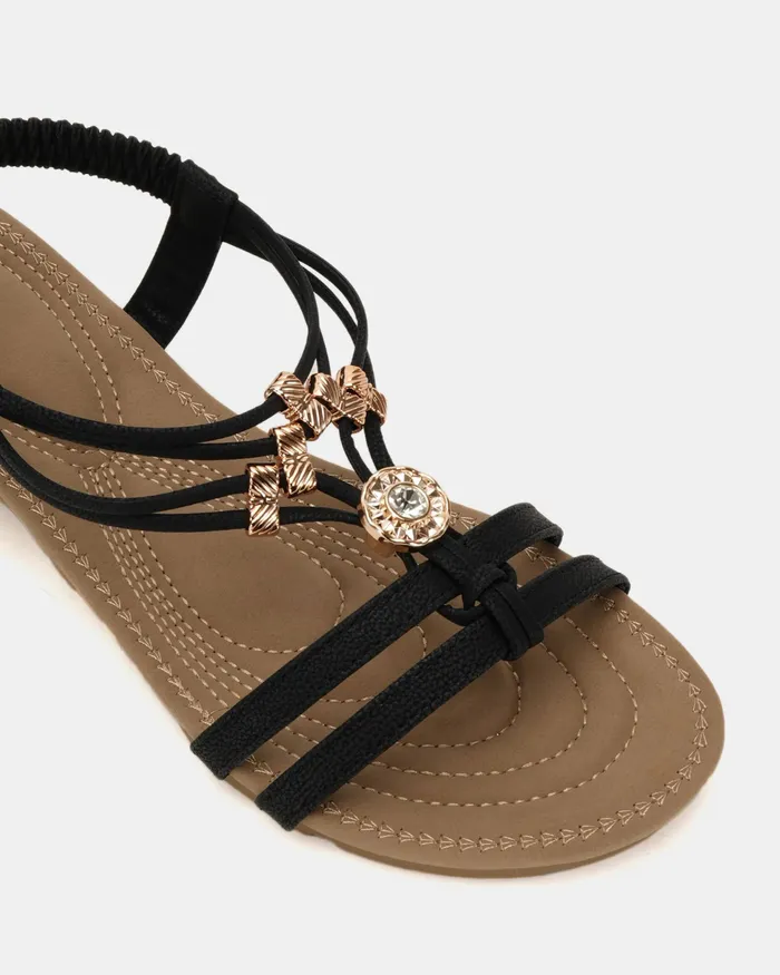 Women Wedges NOVO Shoes ELCANTER BLACK