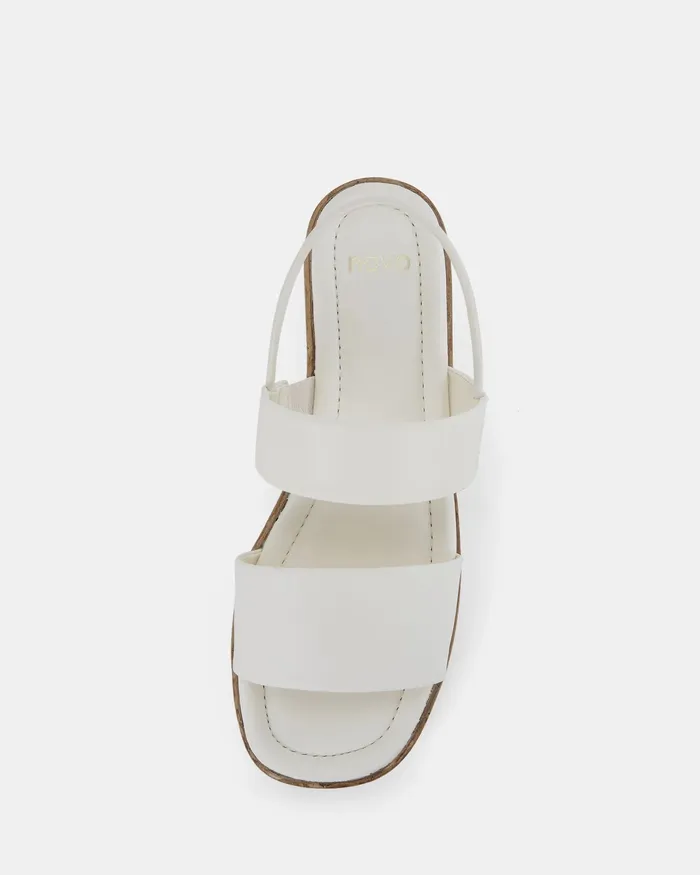 Women Wedges NOVO Shoes WYLIE WHITE