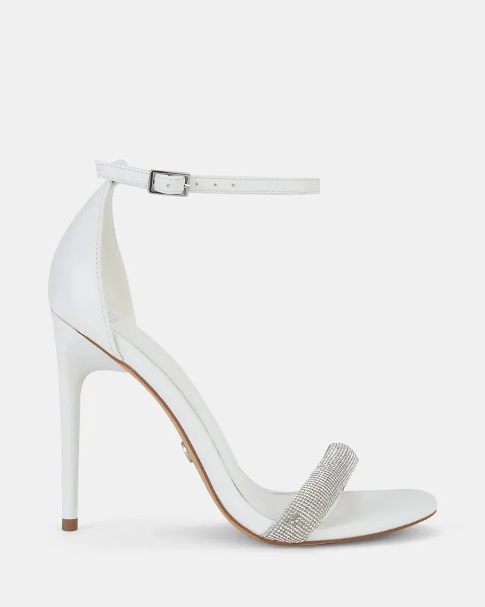 Women YAHOO WHITE Open Toe Heels Party NOVO Shoes