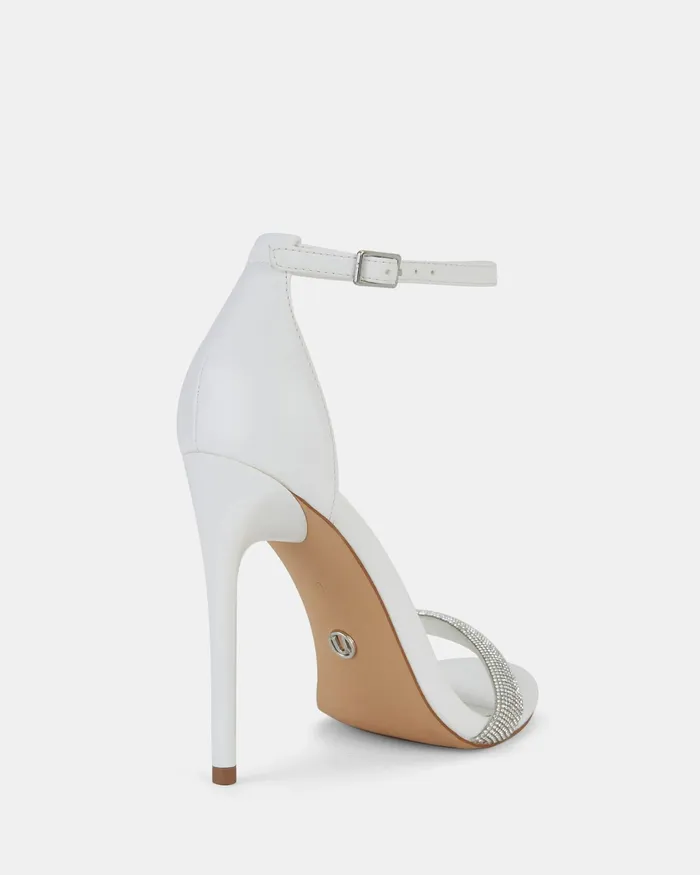 Women YAHOO WHITE Open Toe Heels Party NOVO Shoes