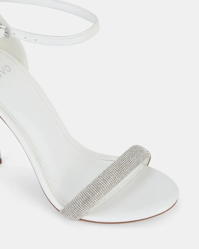 Women YAHOO WHITE Open Toe Heels Party NOVO Shoes
